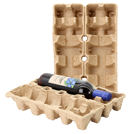 1,2 or 4 Wine Bottle Pulp Shipper Trays