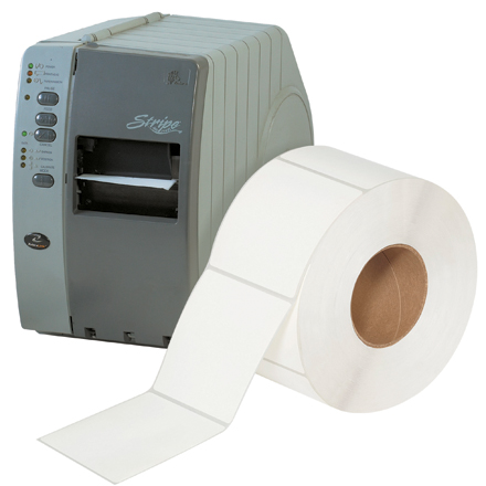 4 x 4 " White Removable Thermal Transfer Labels